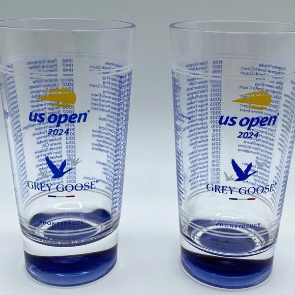 2024 US Open Tennis 🎾 Honey Deuce Grey Goose Plastic Glass Cup Tumbler SOUVENIR - Picture 9 of 11